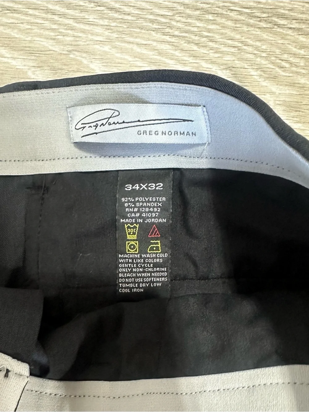 Greg Norman Black Performance Golf Pants Men’s 34x32 Stretch Flat Front